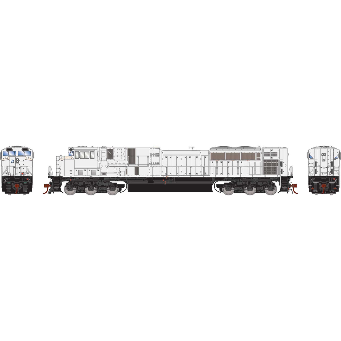 HO EMD SD89MAC Locomotive with DCC and Sound Painted Unlettered (ATHG-1054)