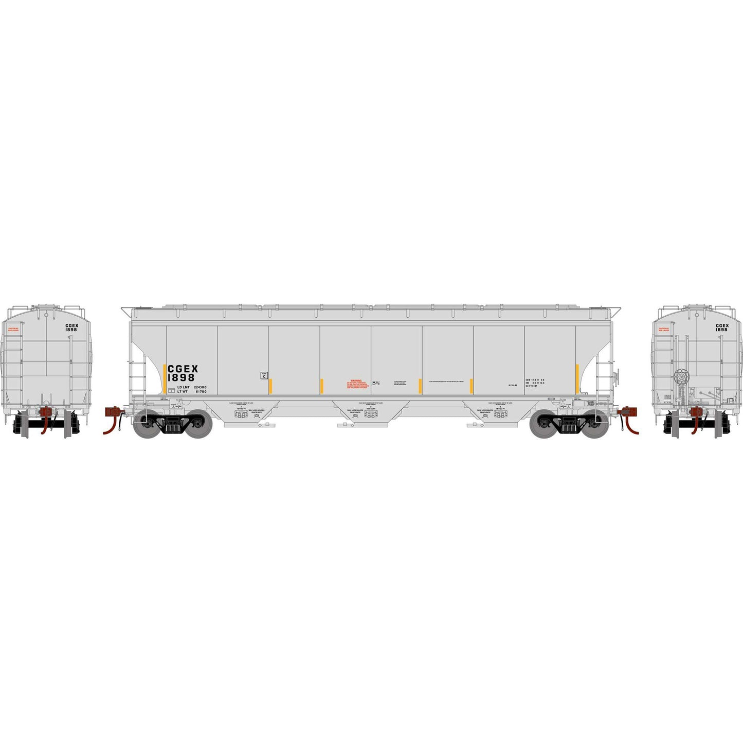 HO GEN Trinity 5161 Covered Hopper CGEX #1898 (ATHG-1075)
