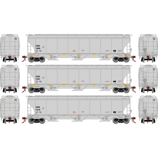 HO GEN Trinity 5161 Covered Hopper CGEX #1090/1201/1518 Model (ATHG-1077)