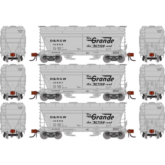 N ACF 2970 Covered Hopper DRGW #15996/15997/15999 (ATHG-1289)