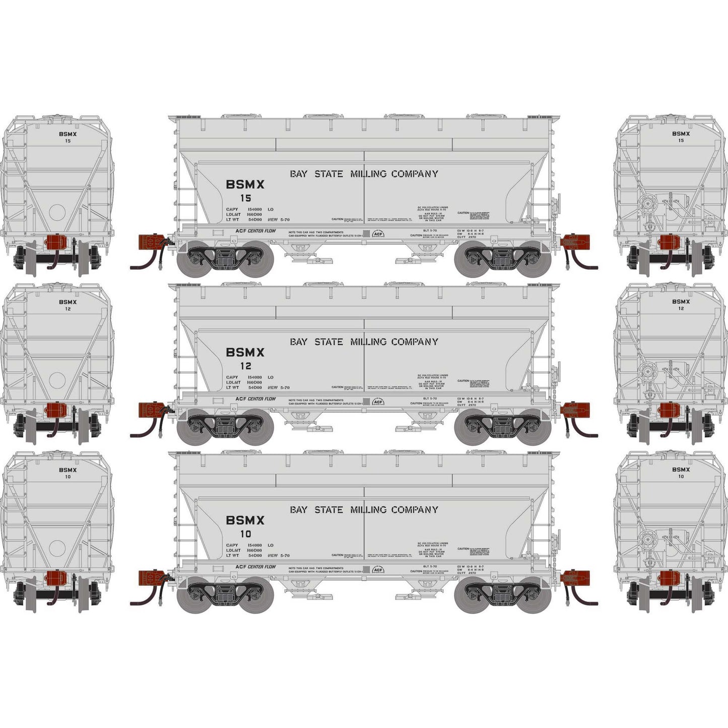 N ACF 2970 Covered Hopper BSMX #10/12/15 (ATHG-1298)