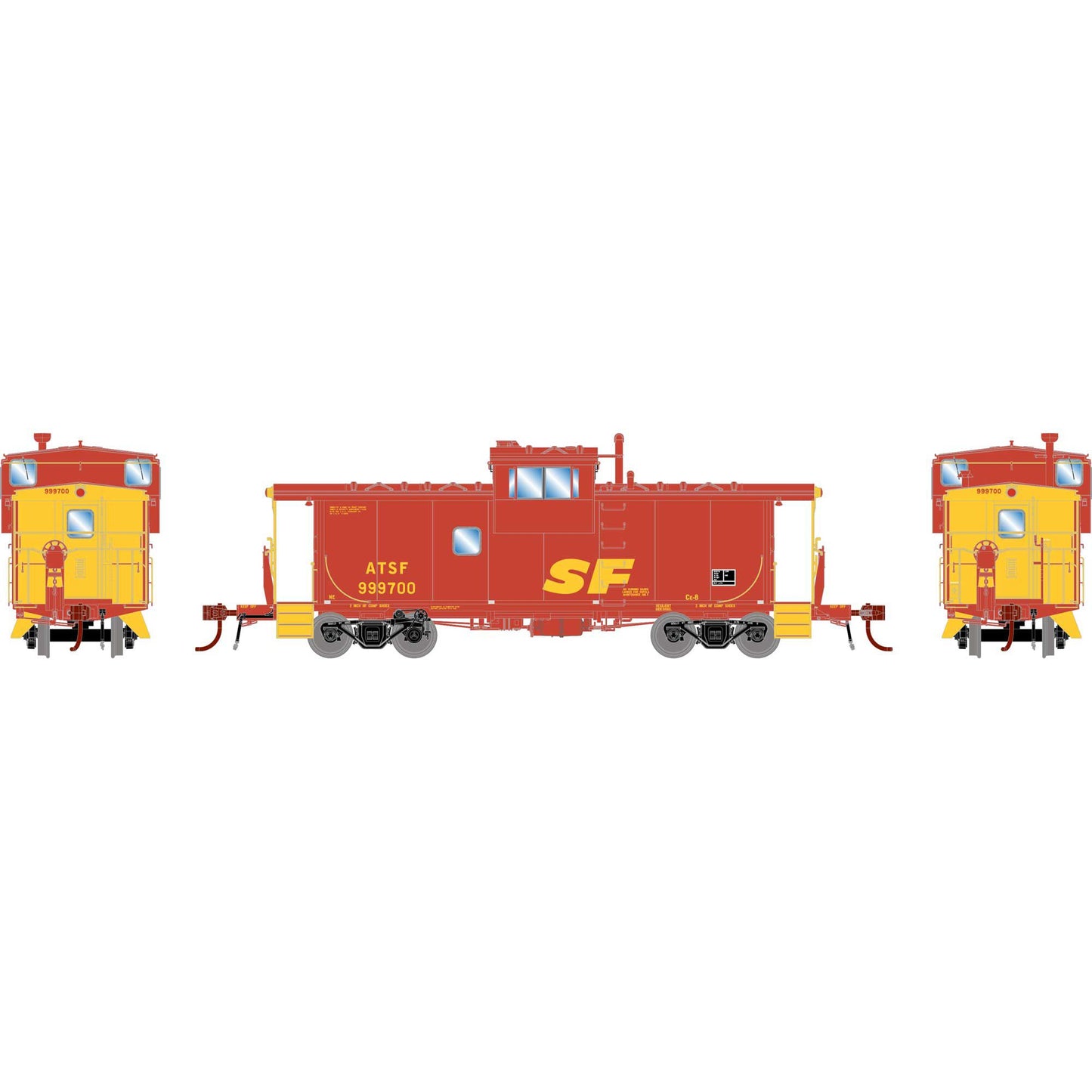 HO CE-8 ICC Caboose with Lights, SF/Kodachrome (ATHG78576)