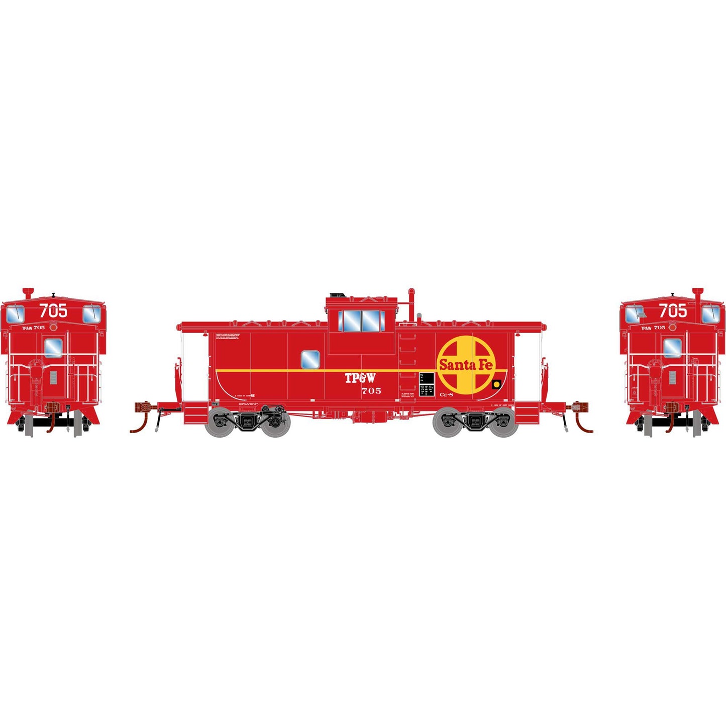 HO ICC Caboose with Lights, TP&W #705 (ATHG78580)