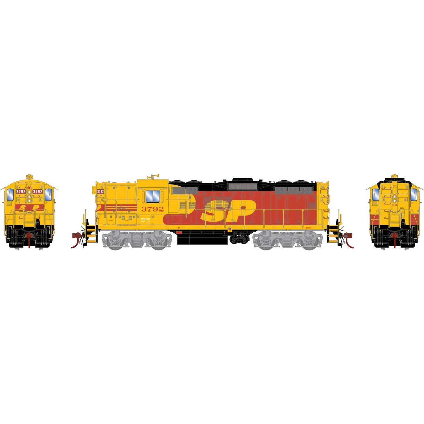 HO GP9E Locomotive with DCC and Sound SP/Kodachrome #3792 (ATHG82360)