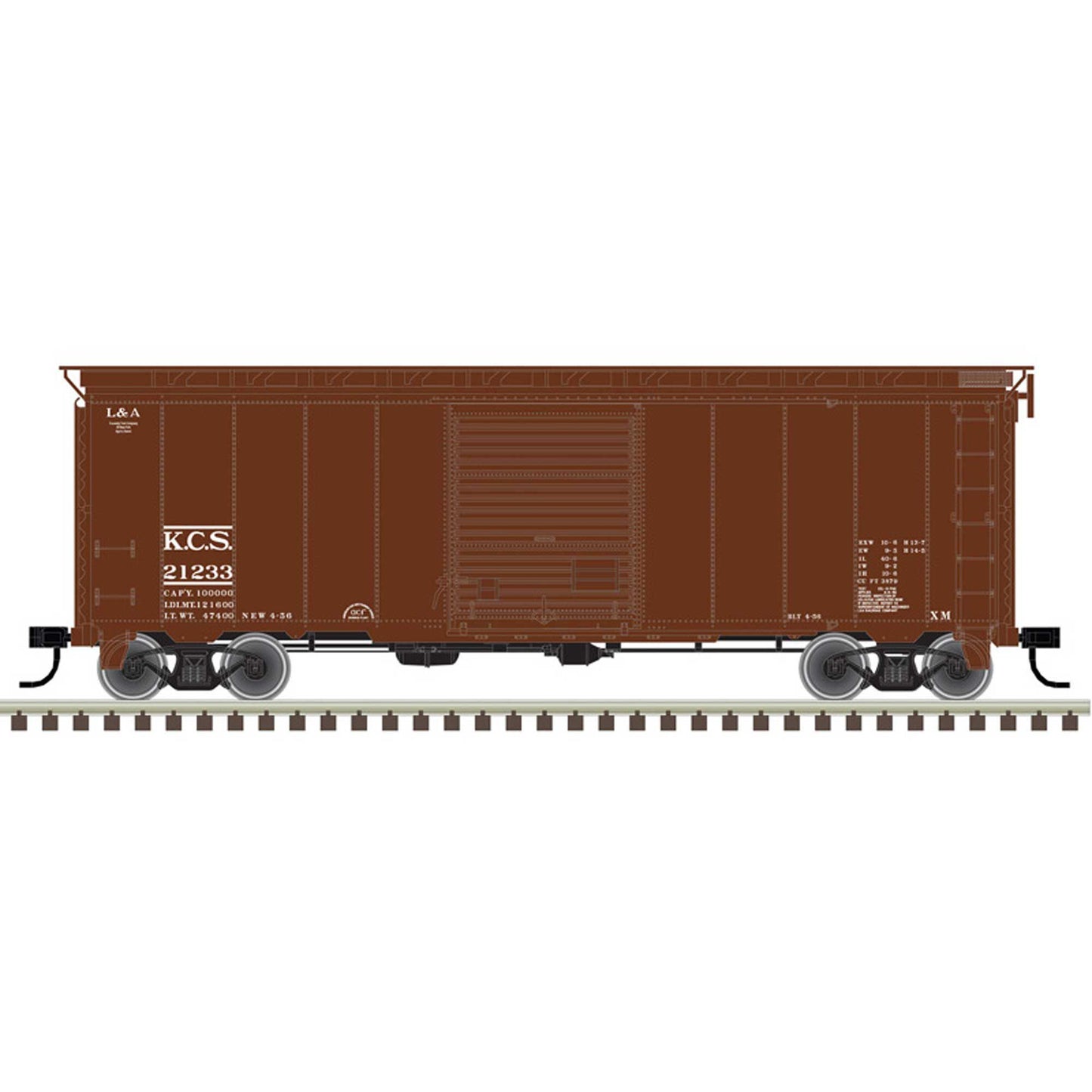 HO 40' Postwar Box Car Kansas City Southern 21126 (ATL20006821)