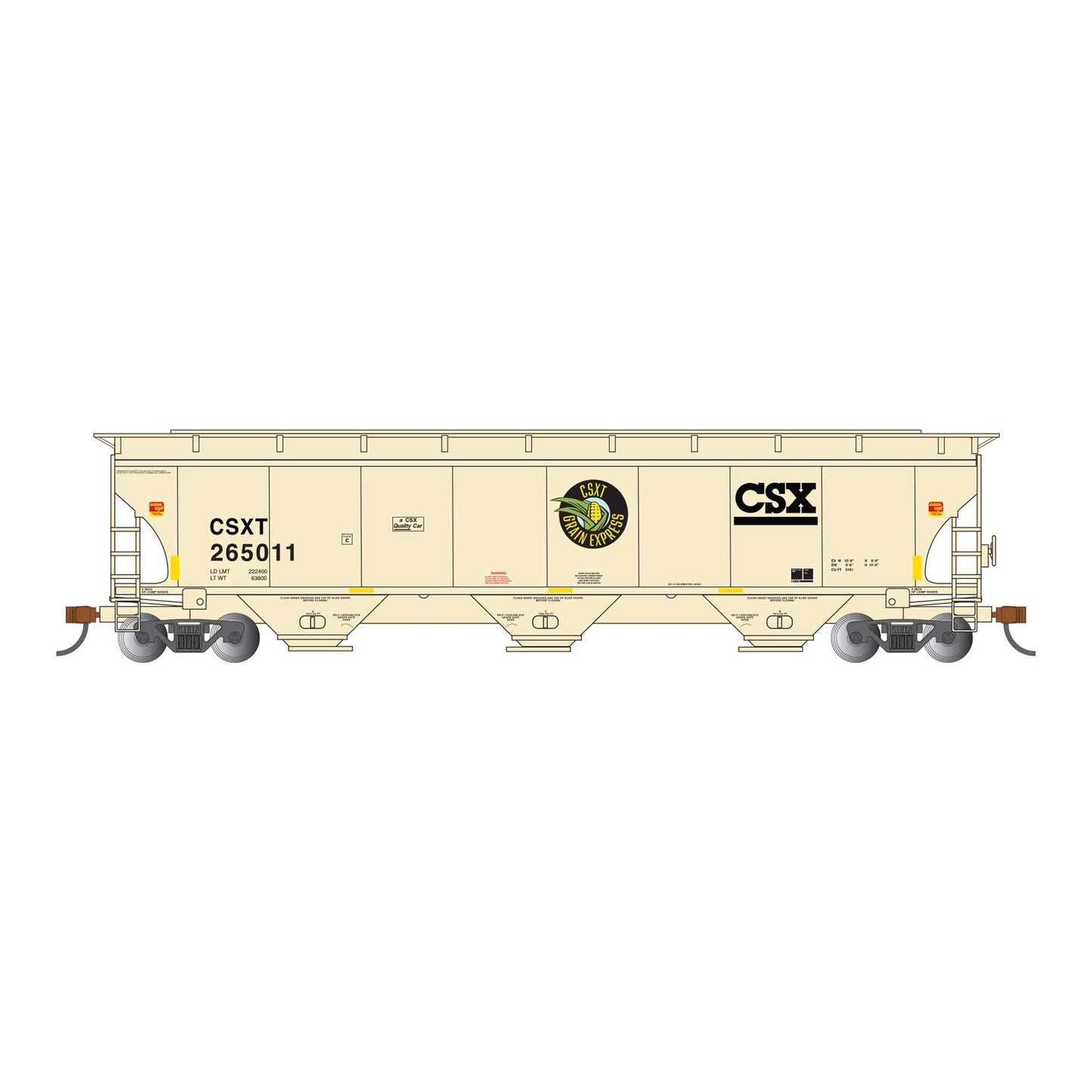 HO Trinity 5161 3-Bay Covered Hopper CSX #265044 (BAC70631)