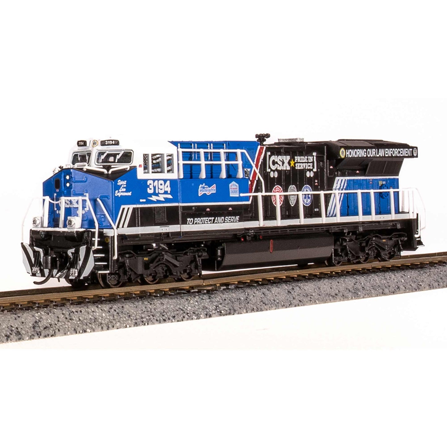 N GE ES44AC Locomotive Pride in Service Law Enforcement (BLI7293)