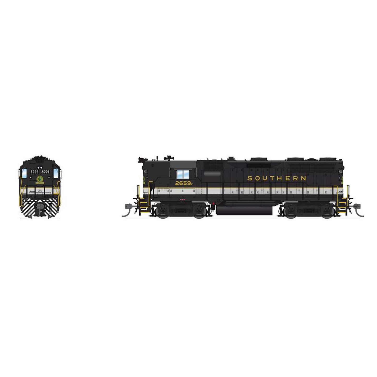 HO EMD GP35 Locomotive Tuxedo Scheme Paragon4 SOU 2681 (BLI7545)