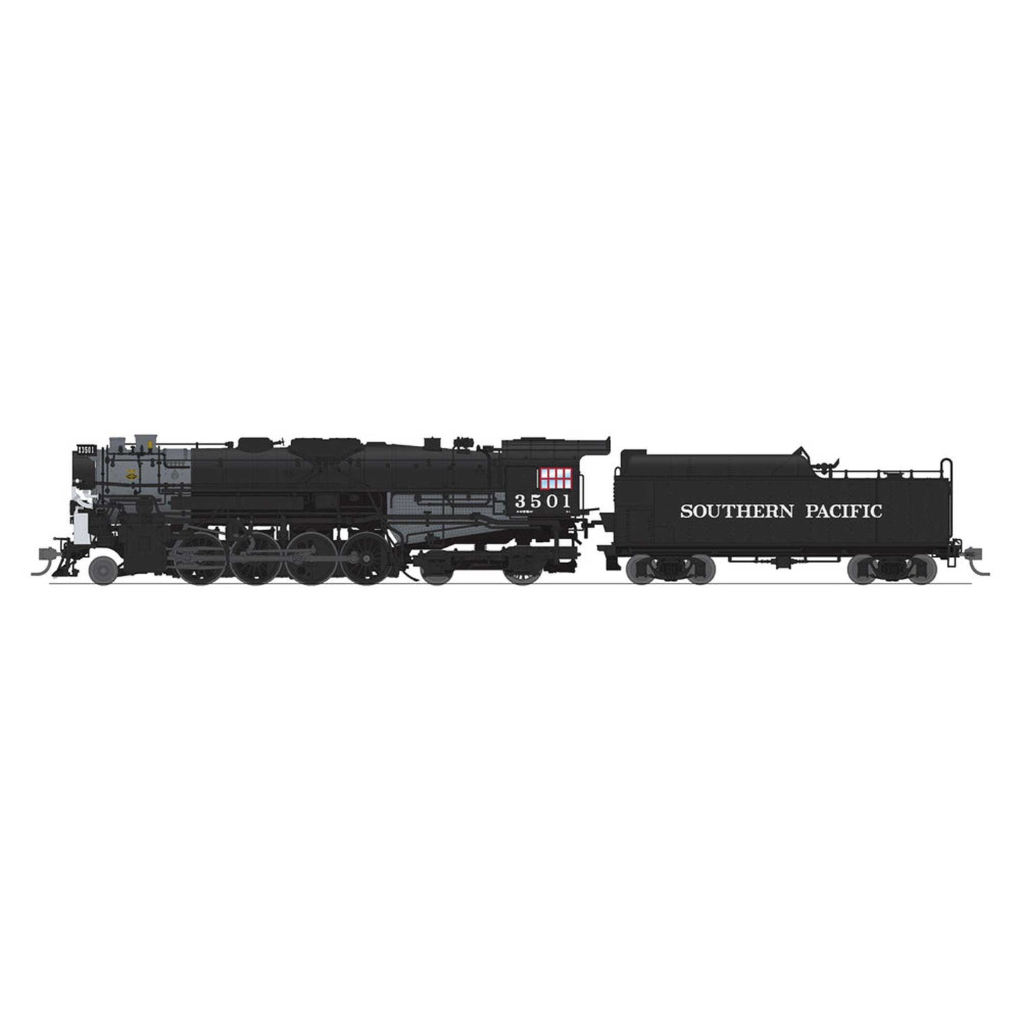 HO Southern Pacific 2-8-4 Berkshire T1a Locomotive with Sound & DCC, SP #3509 (BLI7903)