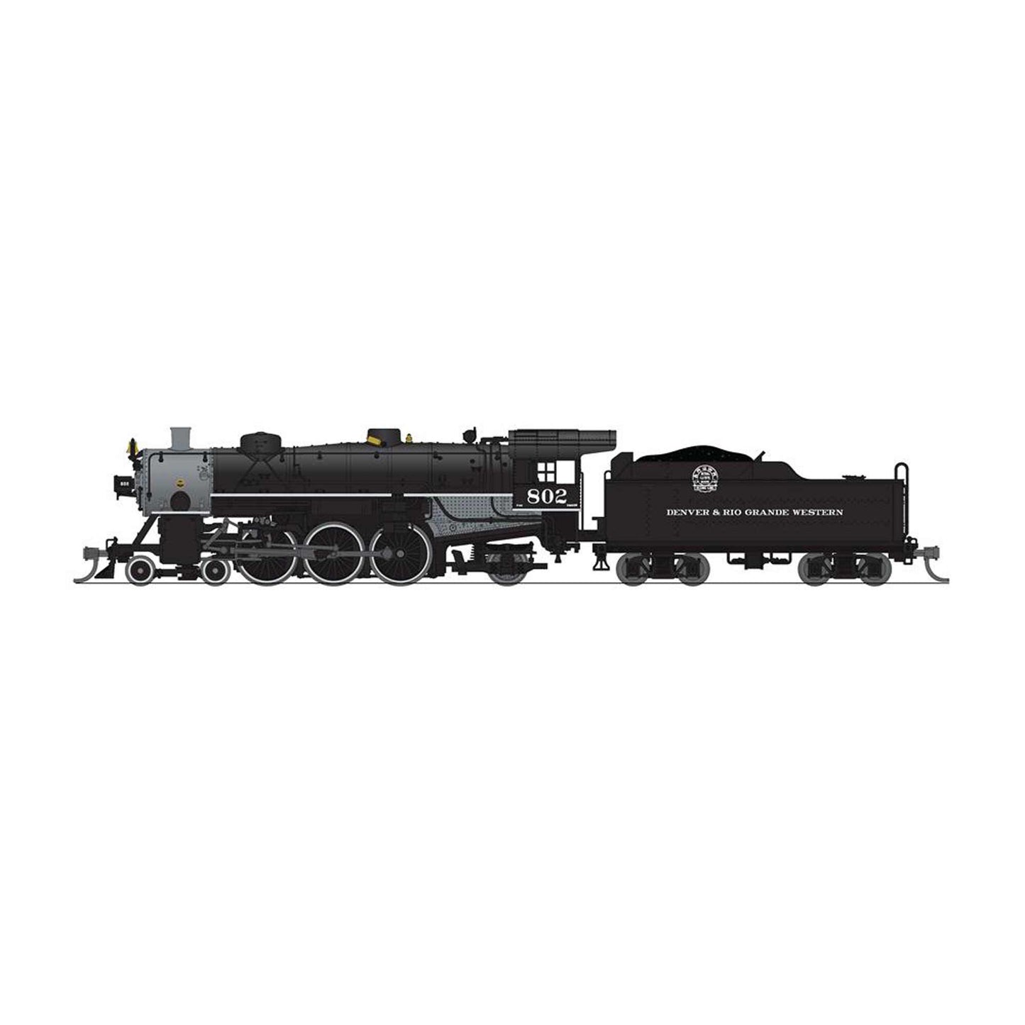 N Light Pacific 4-6-2 Steam Locomotive DRGW 802 with Paragon4 (BLI8003)