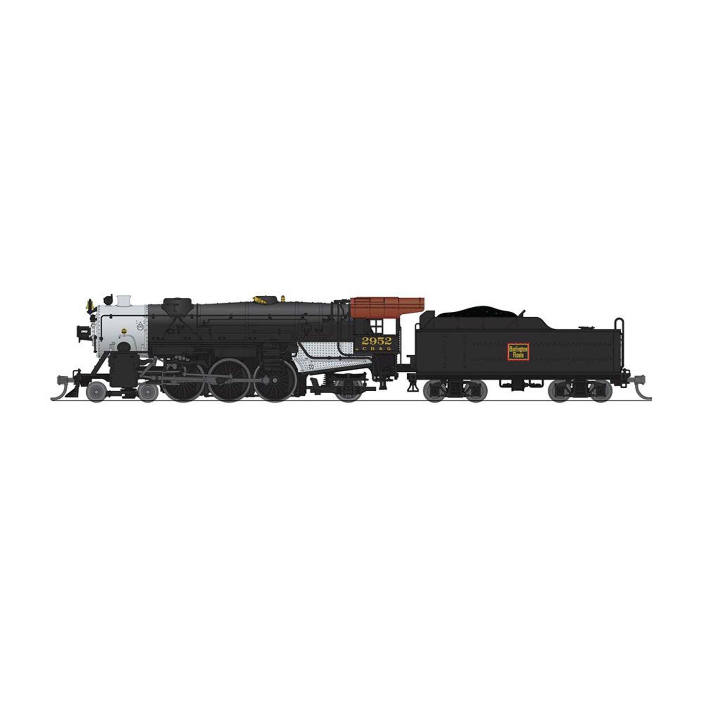 N Heavy Pacific 4-6-2 Steam Locomotive CBQ 2952 (BLI8064)