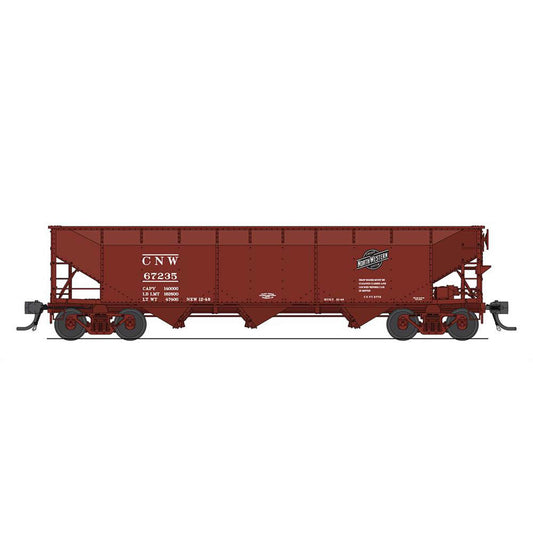 HO AAR 70-ton Triple Hopper CNW (4-Pack) Plastic Model (BLI8106)