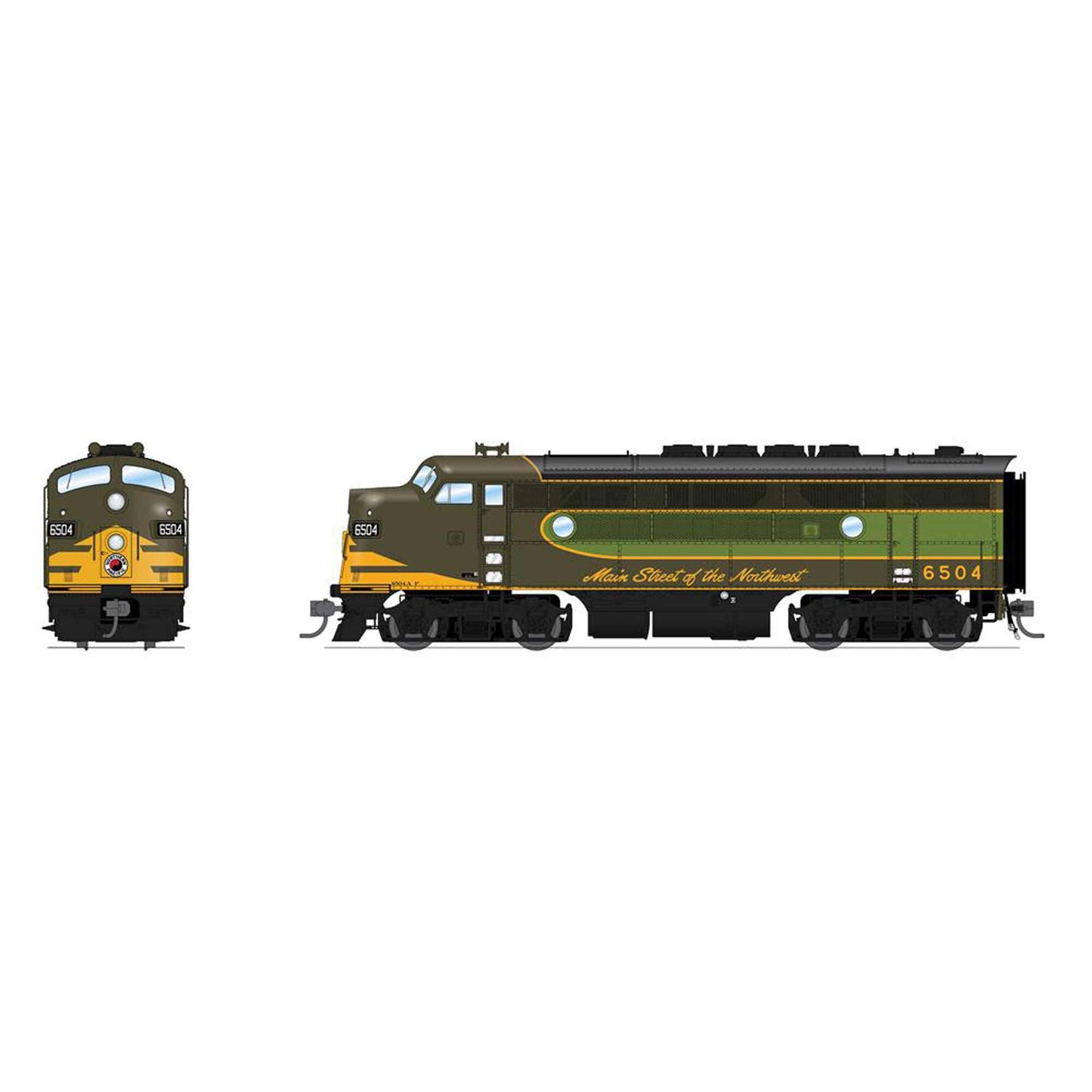 HO EMD F3 Locomotive A/B NP 6504A / 6504B Streamliner with Paragon4 (BLI8164)