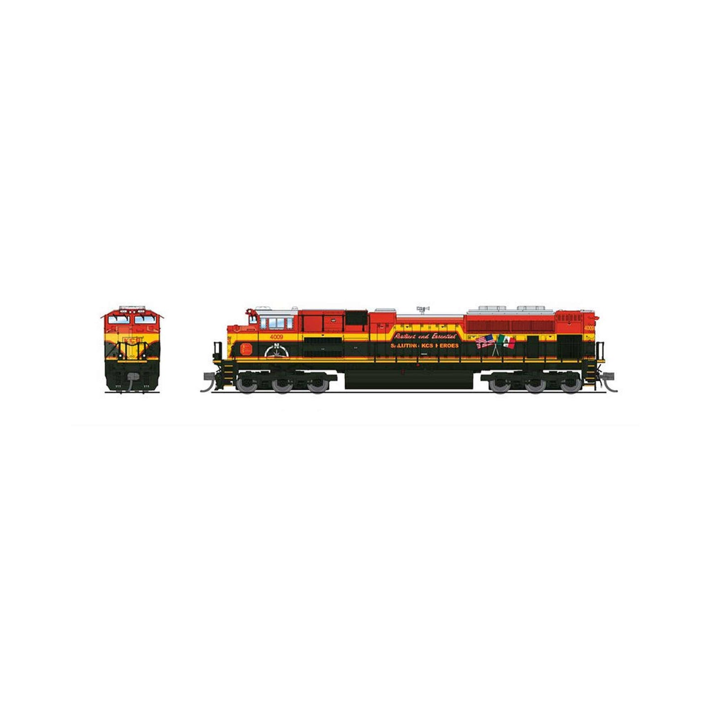 N EMD SD70ACe Locomotive KCS 4009 Heroes Model (BLI8442)