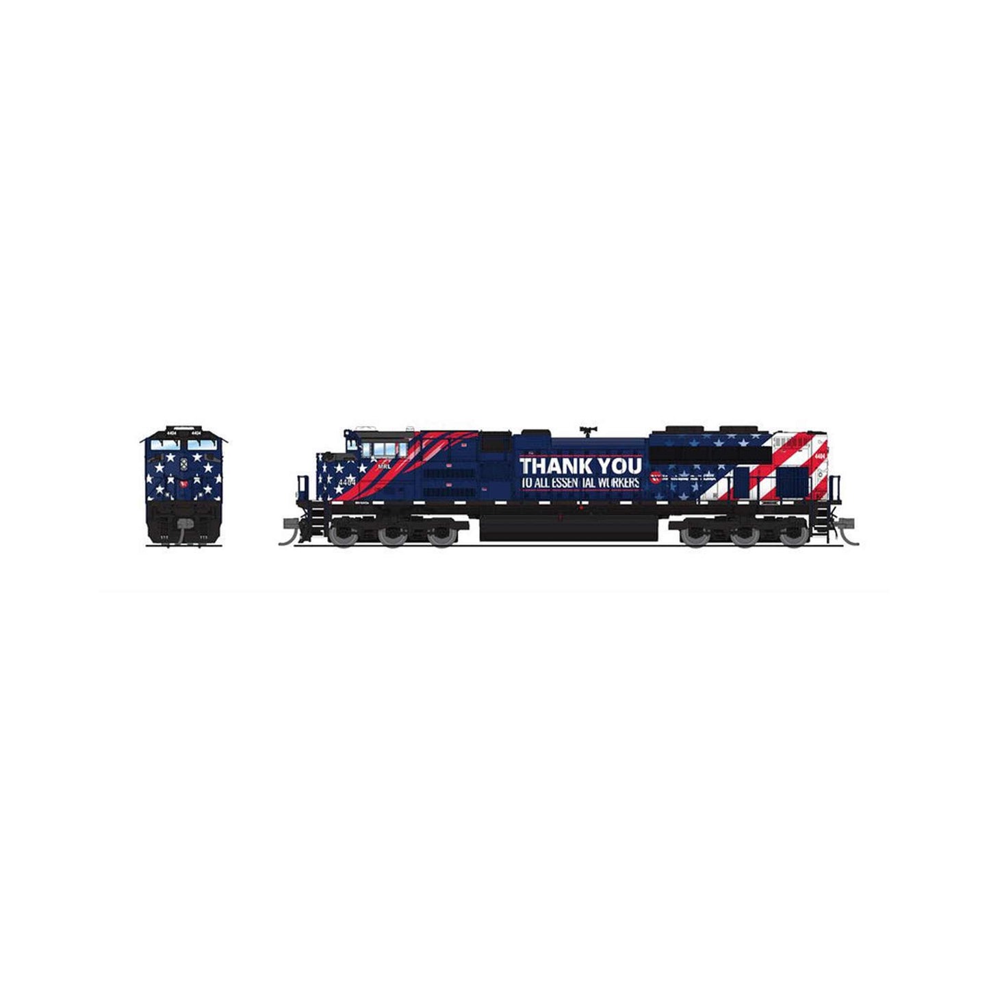 N EMD SD70ACe Locomotive MRL 4404 Essential Workers (BLI8445)