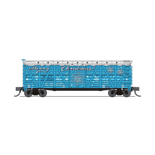 N 40' Wood Stock Car Holiday Season (2) Model Train Cars (BLI8488)