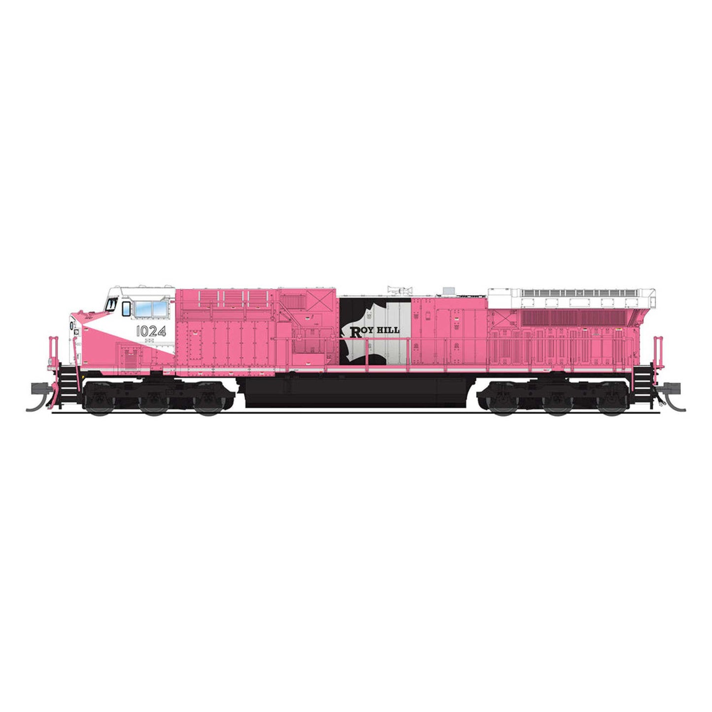 N GE AC6000 Locomotive with DCC and Sound - Roy Hill Mining #1024 (Pink/White/Black) (BLI8580)
