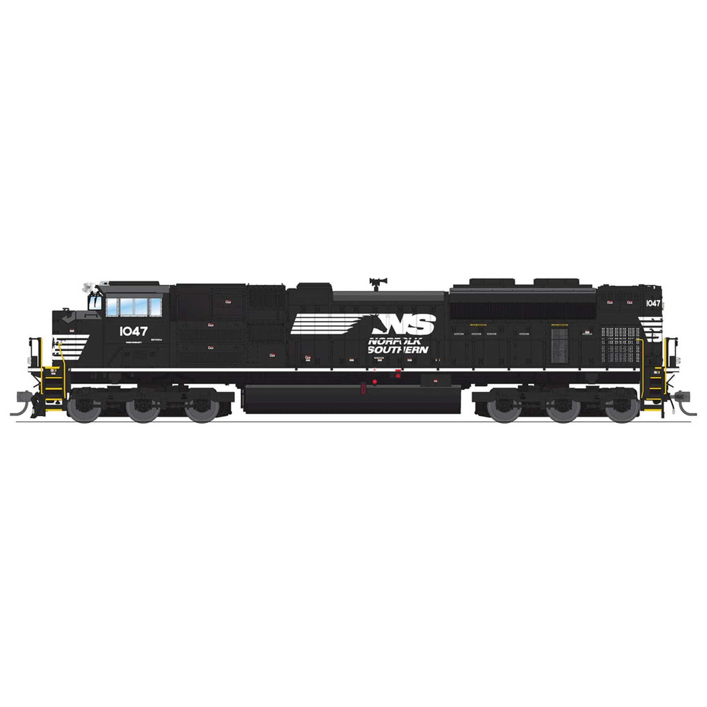 HO EMD SD70ACe Locomotive NS 1055 Black / White (BLI8710)