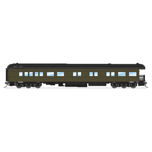 HO Scale Unlettered Business Car Pullman Green with Clerestory Roof (BLI8960)