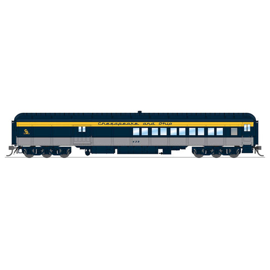 HO Scale C&O Coach-Baggage Combine #439 with Tri-Color Paint (BLI9114)
