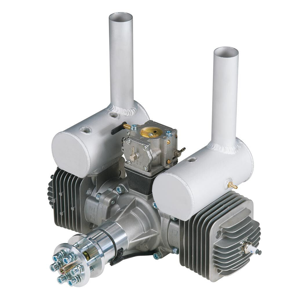 DLE-170 170cc Twin Gas Engine with Electronic Ignition and Mufflers (DLEG0170)