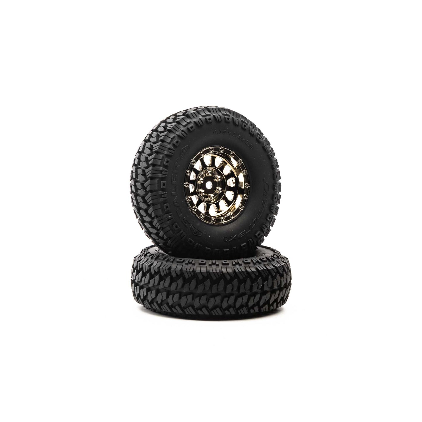Class 1 Scaler CR C3 Mounted 1.9" Tires with Black Chrome Wheels (DTXC4066)