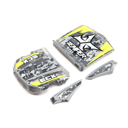 1/18 Painted Body Set Grey and Yellow for Gen2 4WD Temper (ECX210013)