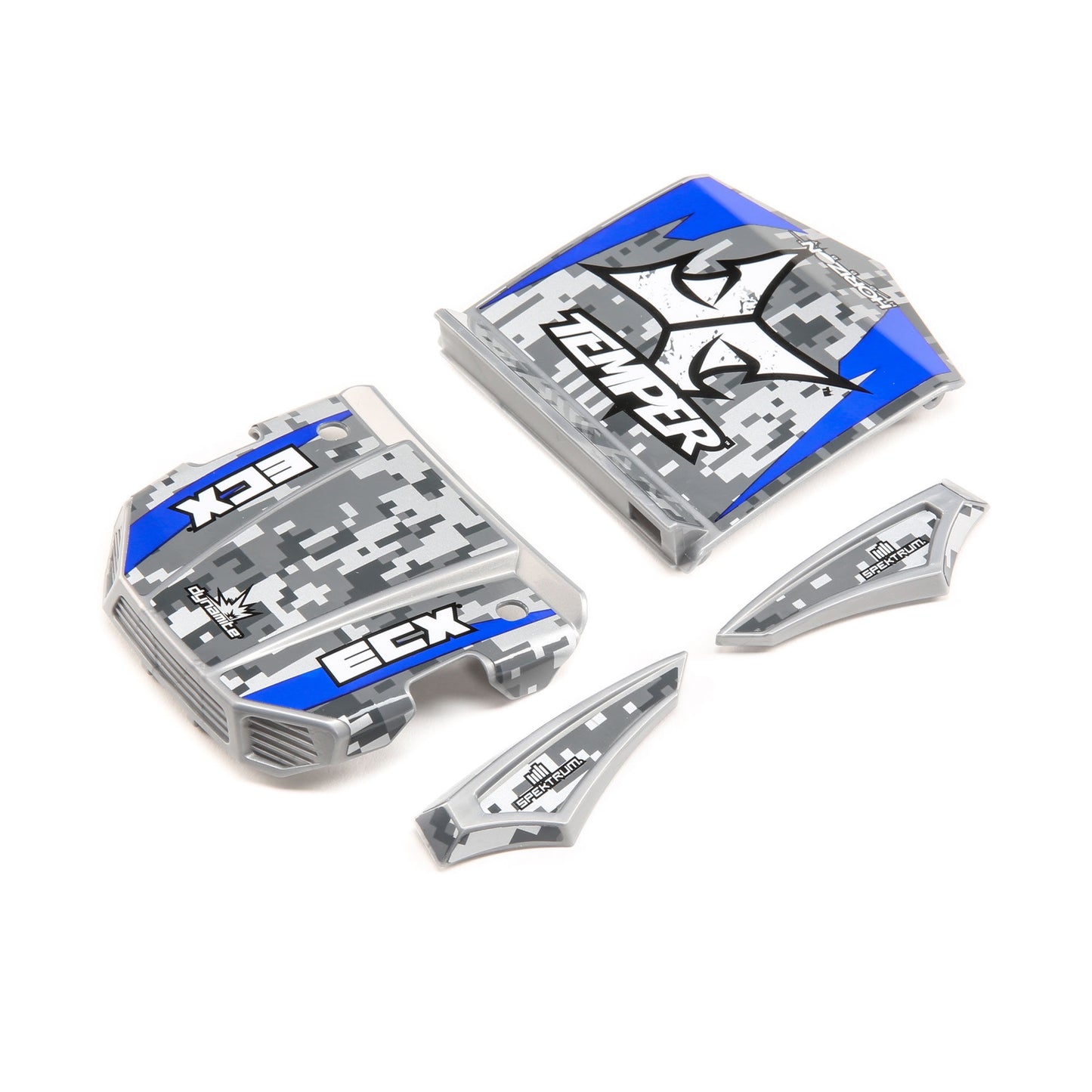 1/18 Painted Body Set Grey and Blue for Gen2 4WD Temper (ECX210014)