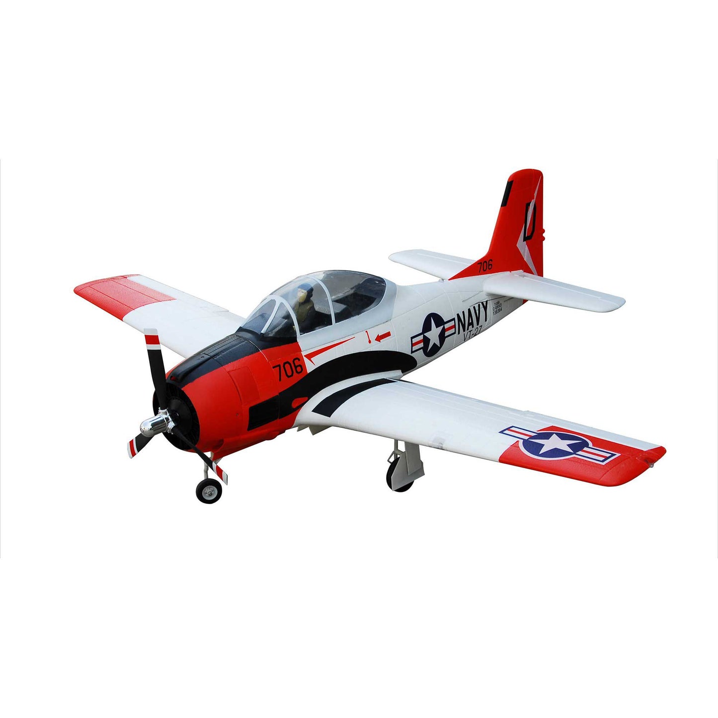 T-28D Trojan V4 Red PNP 1400mm (FMM083PRED)