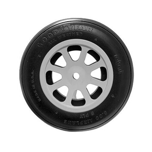 Robart 5 Inch Aluminum Wheel and Tire for F4U-1D Corsair 60cc (HAN476029)
