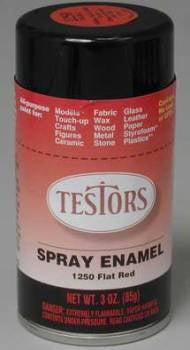 SPRAY FLAT RED 3 OZ. (TES1250T)