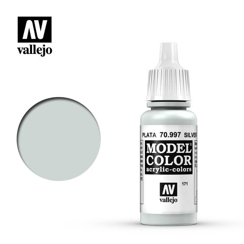 Model Color Silver Acrylic Paint 18ml Bottle (VLJ70997)