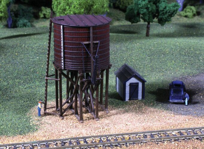 N Standard Water Tank with Pump House - Laser-Cut Wood Kit (AMB626)