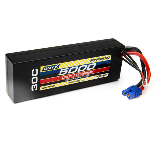 7.4V 5000mAh 2S 30C Hardcase LiPo Battery with EC3 Connector (ONXP50002S30H3)