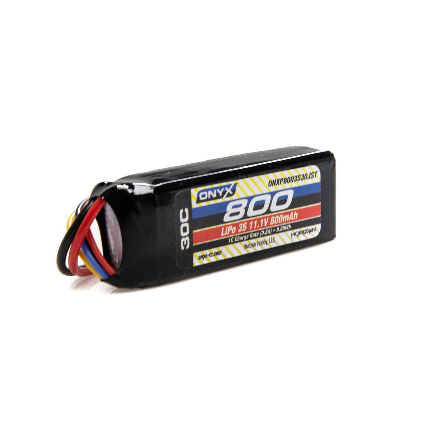 11.1V 800mAh 3S 30C LiPo Battery with JST Connector (ONXP8003S30JST)