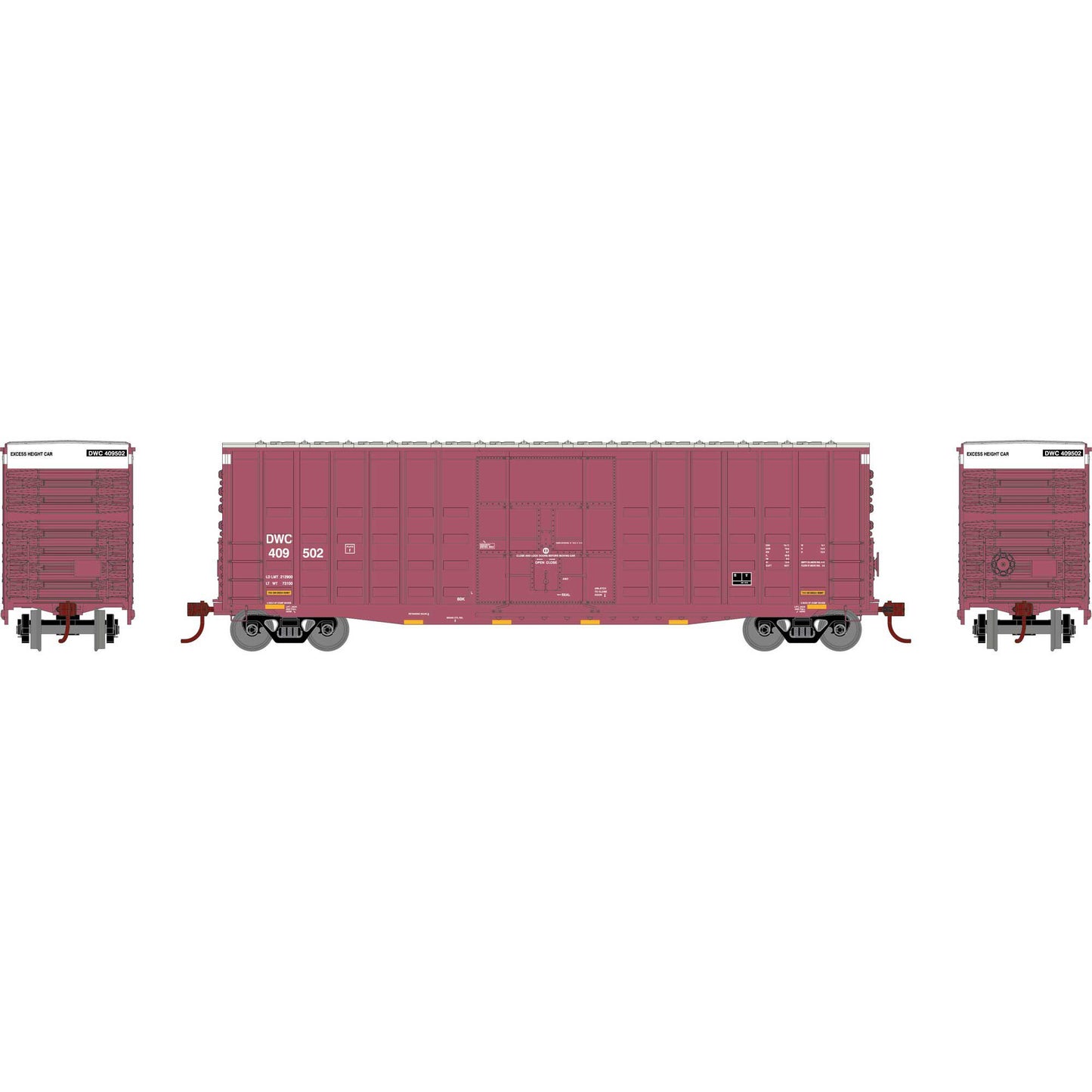 HO 50' Waffle High Cube Box Car (RND-1309)
