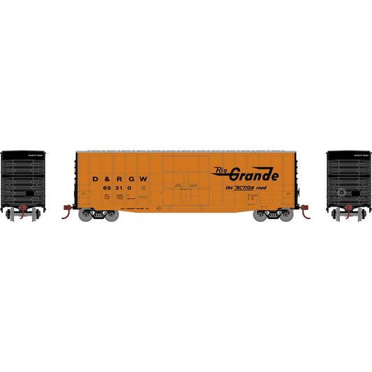 HO RND 50' Waffle High Cube Box Car DRGW #65310 (RND-1315)