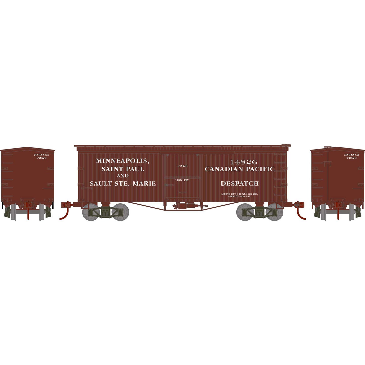 HO RND 36' Old Time Box Car SOO #14826 (RND-2355)