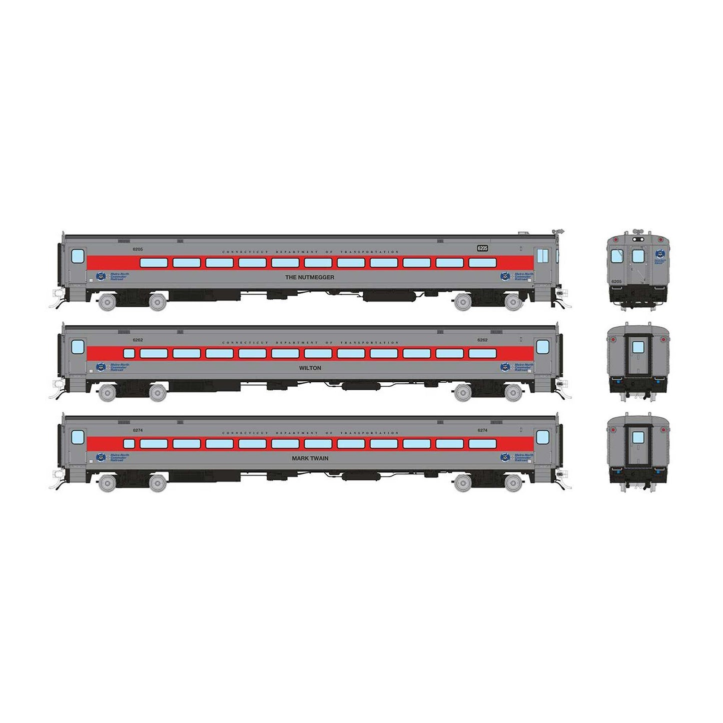 HO Comet Car CDOT As Delivered Set #1 with Cab and Coaches (RPI128527)