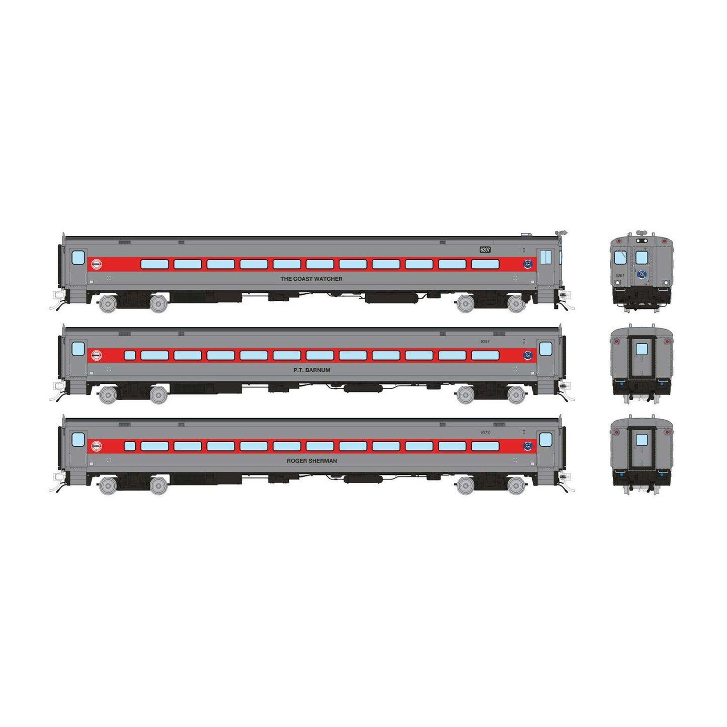 HO Comet Car CDOT Late Set #1 with Cab and Coaches (RPI128532)
