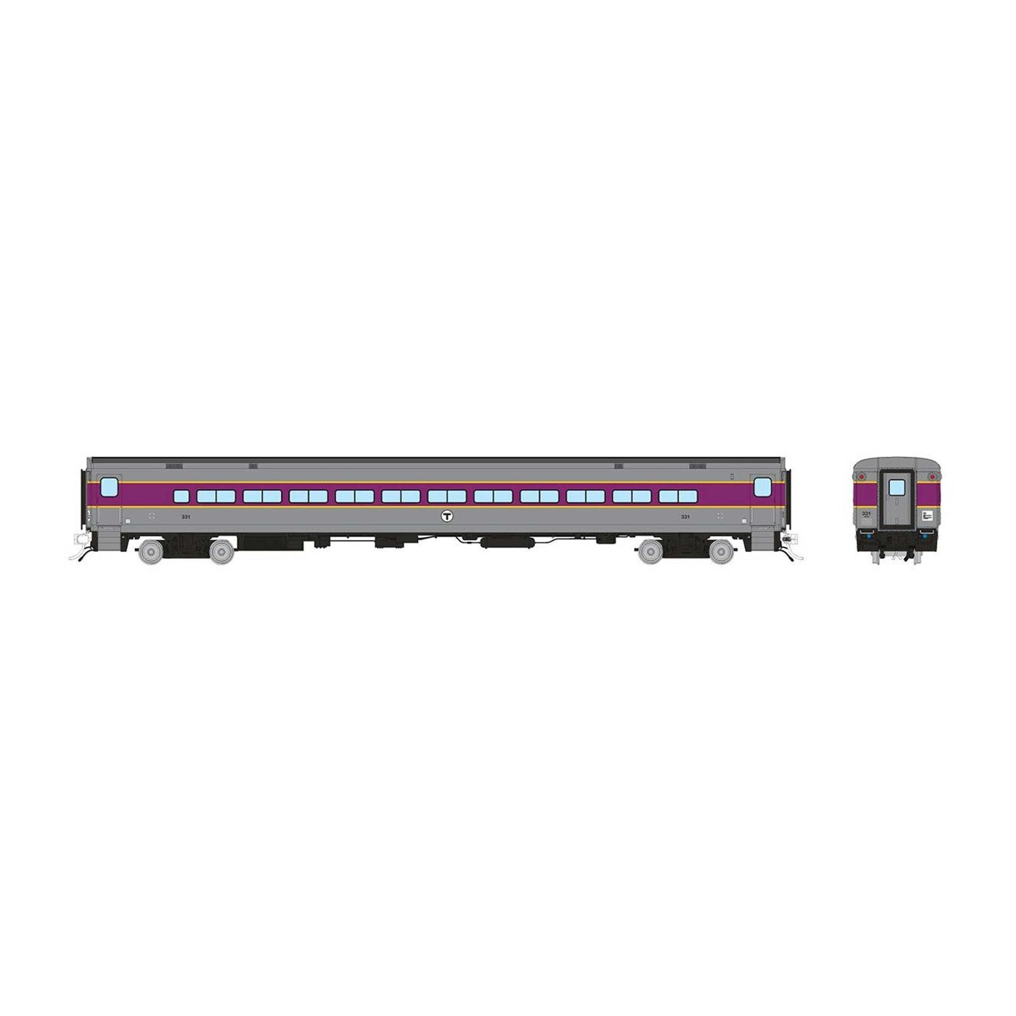 HO Comet Car MBTA As Delivered Coach #331 (RPI128545)