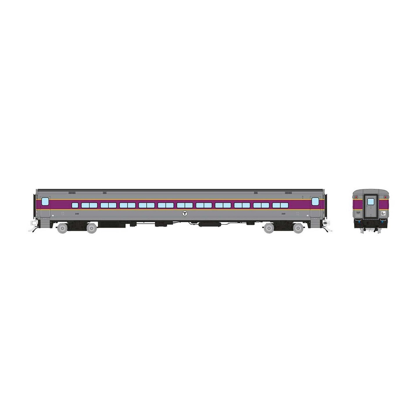 HO Comet Car MBTA Coach #340 (RPI128546)