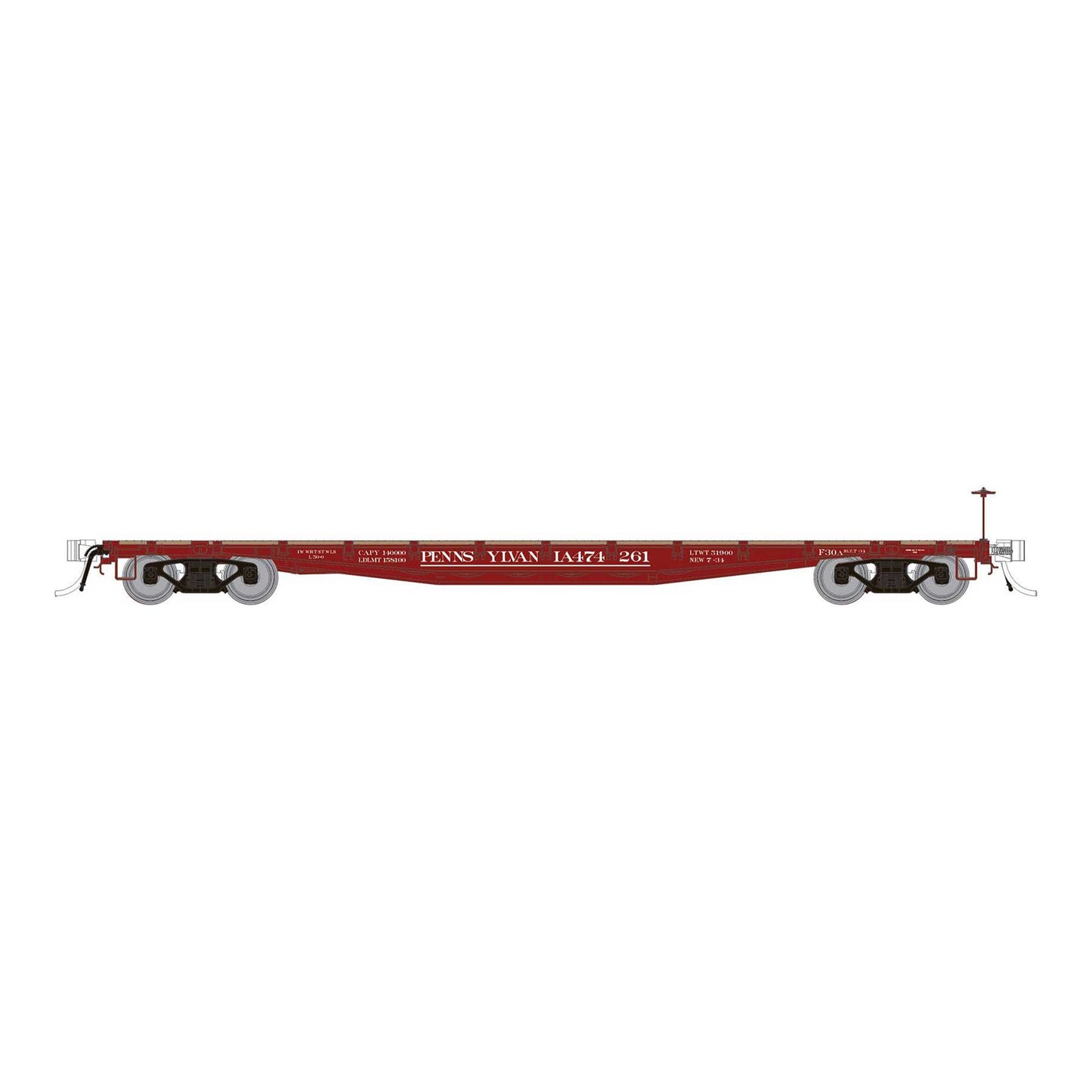 HO F30A 50 Flat Car PRR Delivery (RPI138011A)