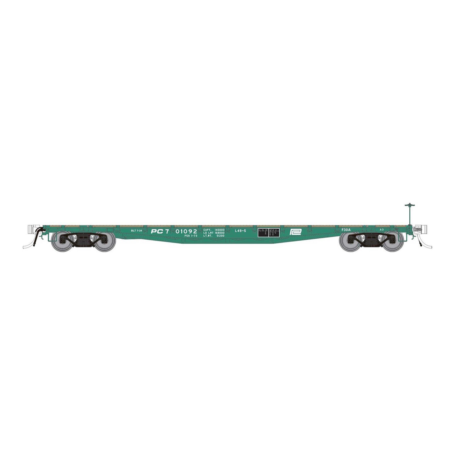 HO F30A 50 Flat Car Penn Central (RPI138014A)
