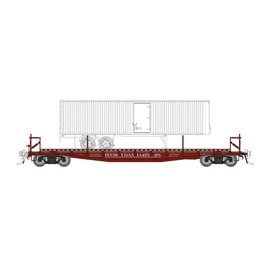 HO F30D 50 TOFC Flat Car with Trailer PRR Delivery (RPI138016A)