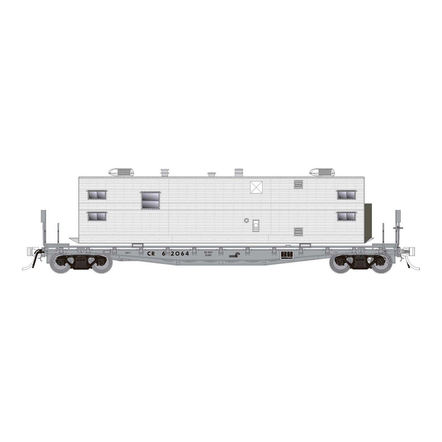 HO F30A 50 Flat Car with Camp Van for HO Scale Trains (RPI138102)