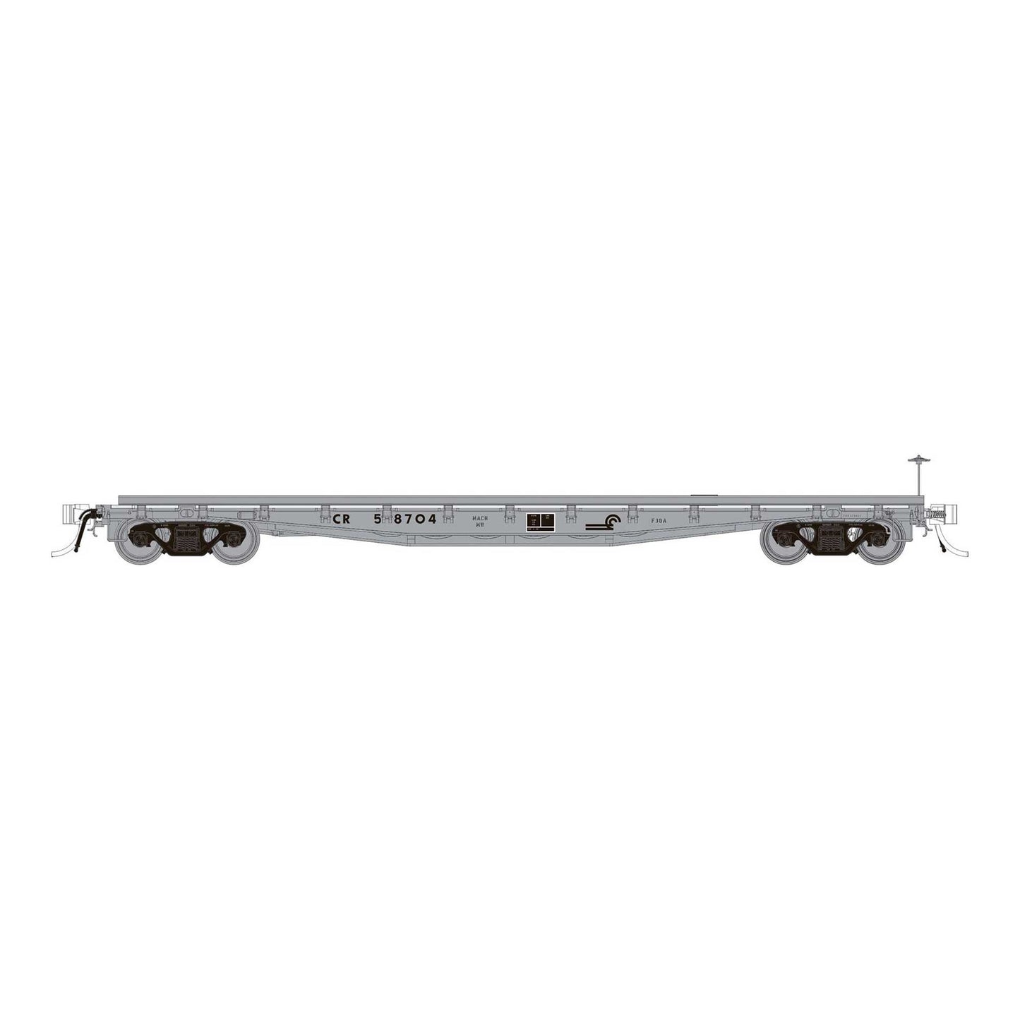 HO F30A 50 Flat Car MOW with Deck Rails, CR MOW (RPI138103)