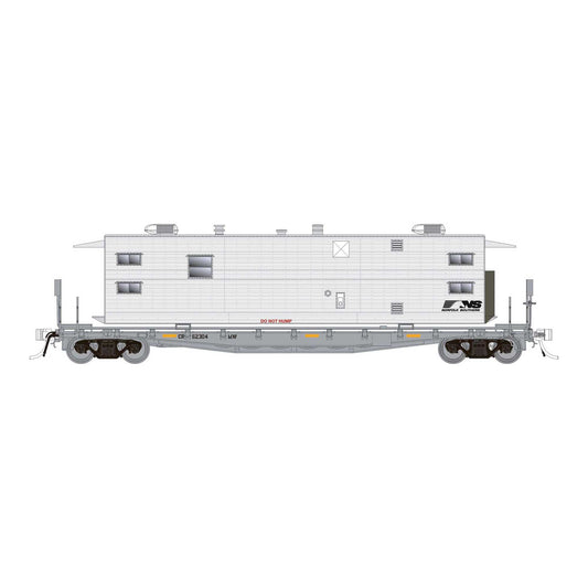 HO F30A 50 Flat Car with Camp Van for Norfolk Southern MOW (RPI138105)