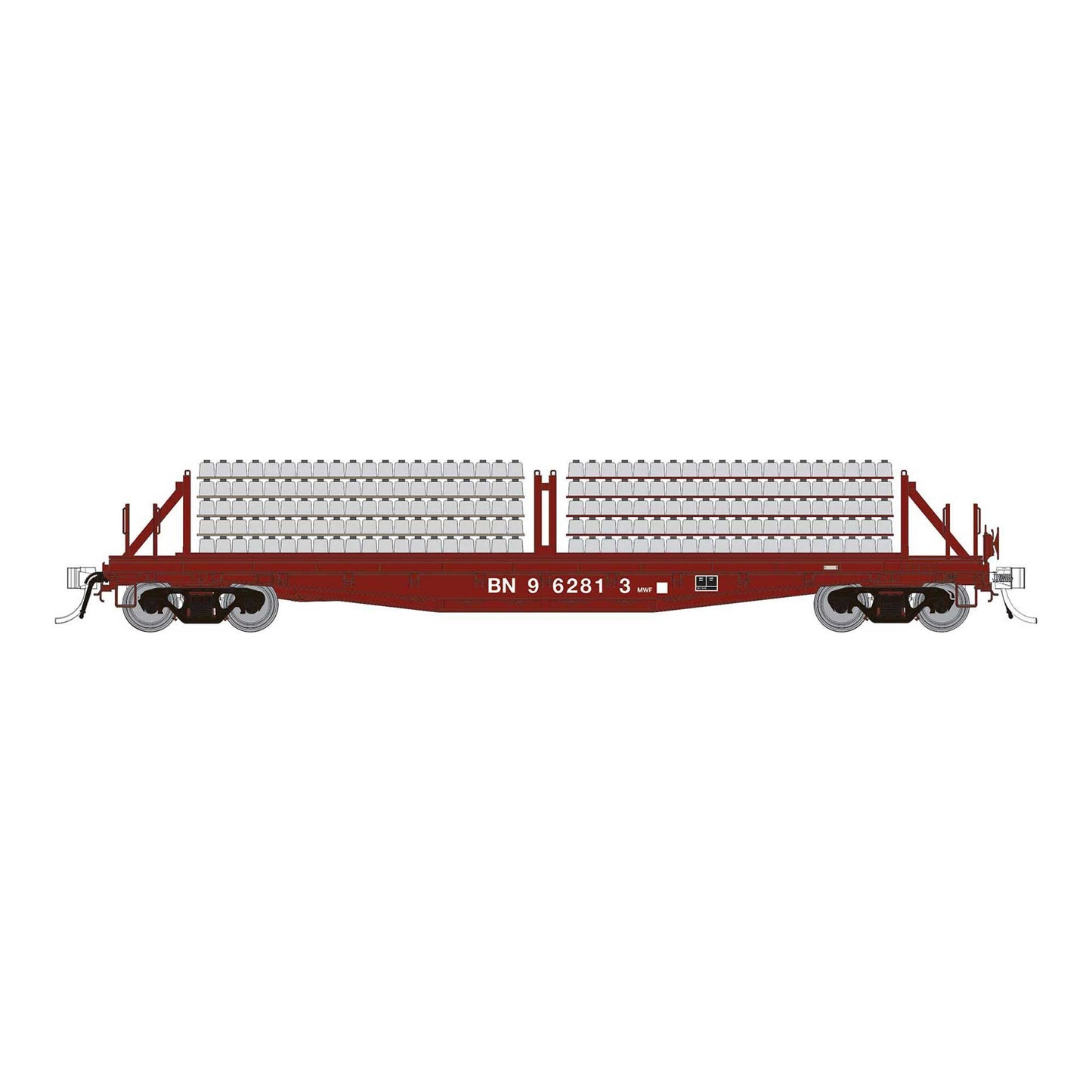 HO F30D 50 Tie Car Burlington Northern MOW (RPI138301A)