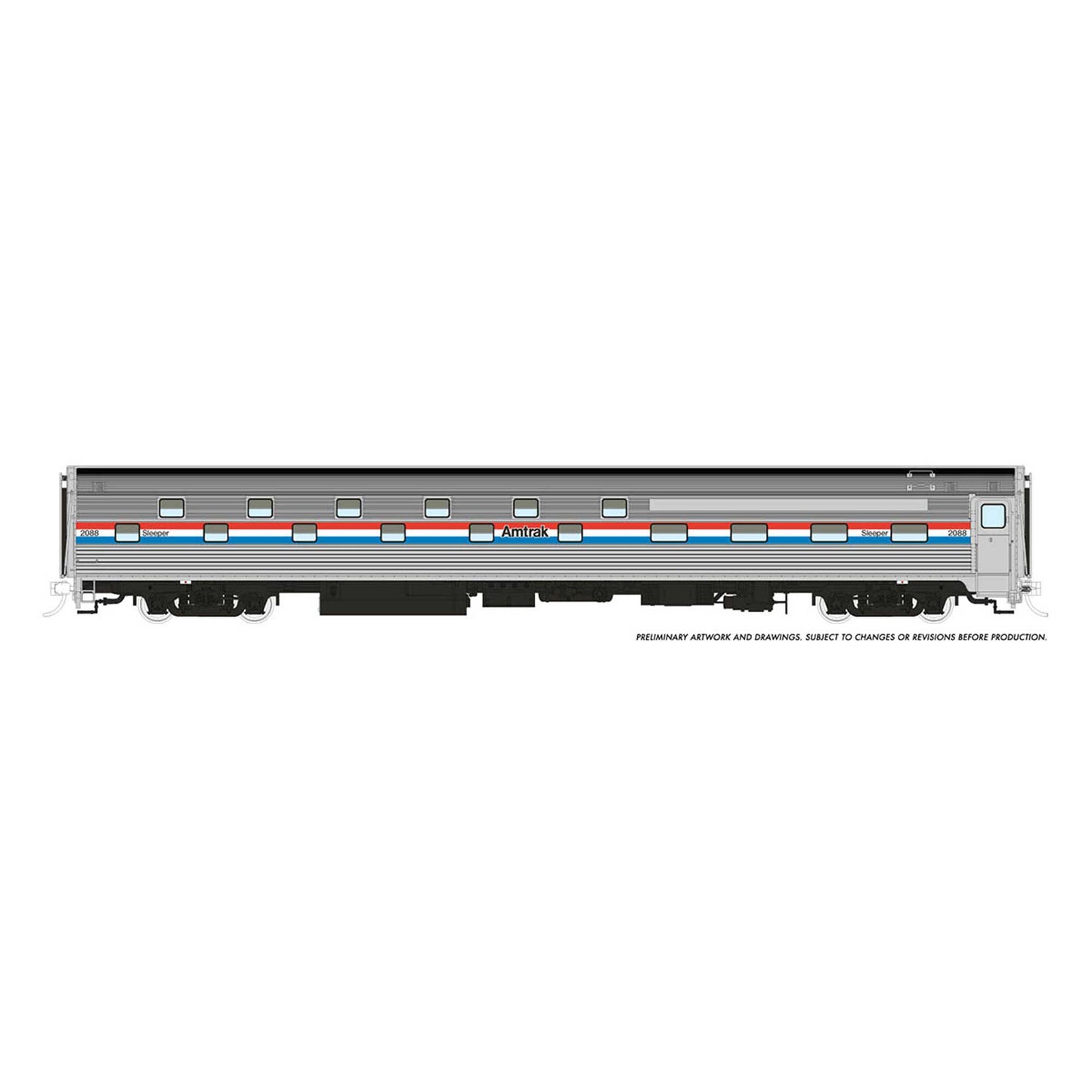 HO Budd Slumbercoach Amtrak Phase 3 Loch Long 2081 (RPI141005)